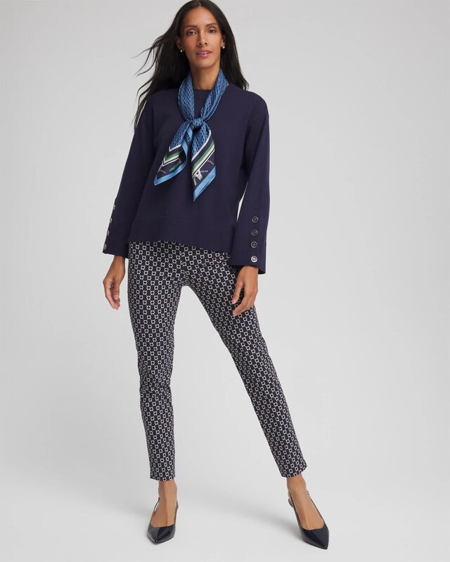 Brigitte Chain Connection Slim Ankle Pants - image 2
